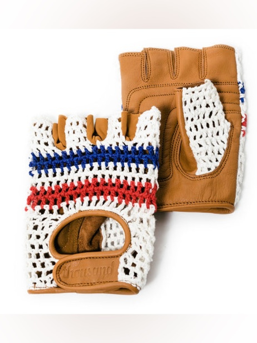 Bike Cycling Gloves French Accents Tan Leather Small Size 7.5 Thousand
